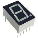 Kingbright 1 Digit 7 Segment LED Display Cathode Yellow 120mcd Right Side Orientation 12.7mm SC05-11SYKWA