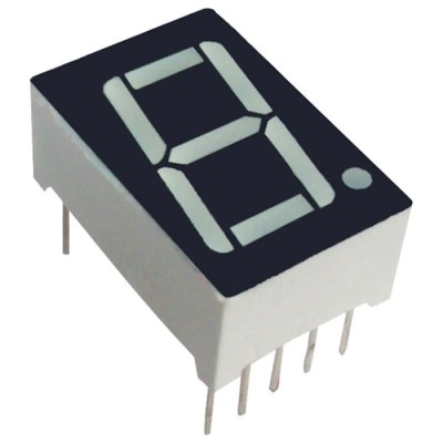 Kingbright 1 Digit 7 Segment LED Display Cathode Yellow 120mcd Right Side Orientation 12.7mm SC05-11SYKWA