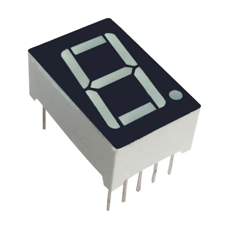 Kingbright 1 Digit 7 Segment LED Display Cathode Yellow 120mcd Right Side Orientation 12.7mm SC05-11SYKWA
