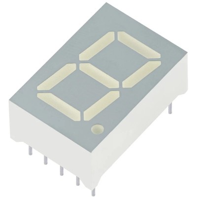 Kingbright 1-Digit 7 Segment Red LED Display Cathode 2V 97mcd 14.2mm SC56-21SURKWA