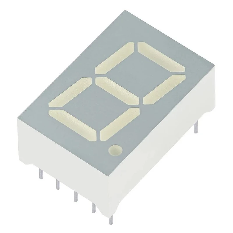 Kingbright 1-Digit 7 Segment Red LED Display Cathode 2V 97mcd 14.2mm SC56-21SURKWA