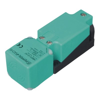 Pepperl + Fuchs Block Inductive Proximity Sensor , M20 x 1.5 Thread, NPN Output, 30 V DC, 200mA, 15 mm Detection NBB15-U1-E0