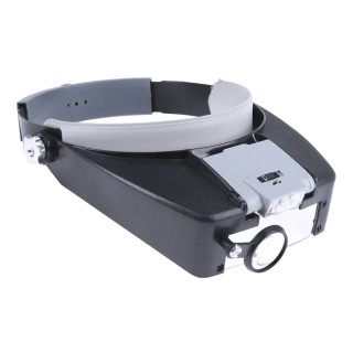 RS PRO Illuminated Magnifier Headband with 1.5x, 3x, 9x, 10.5x Magnification, LED Light, Battery Operated 877-1741