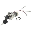 RS PRO Stainless Steel IP40 Latching Key Switch DPDT 5A 2-Way 30.2 mm Panel Cut-Out IP40 IP Rating IP40