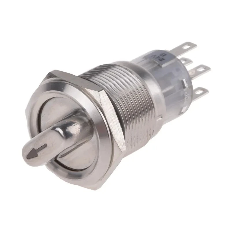 RS PRO Anti-Vandal Stainless Steel Illuminated Selector Switch (On-On) 2 Positions IP67 Mechanical Life 50000 Cycles 877-1987