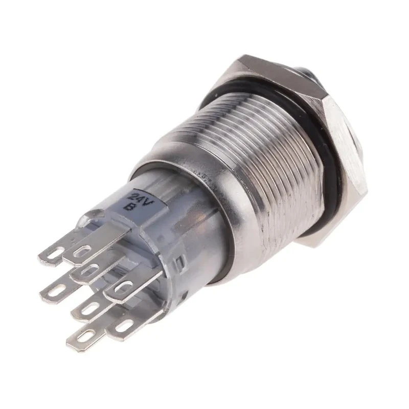RS PRO Anti-Vandal Stainless Steel Illuminated Selector Switch (On-On) 2 Positions IP67 Mechanical Life 50000 Cycles 877-1987