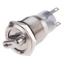 RS PRO Selector Switch On-On Illuminated 2 Positions 5 A 250 V AC IP67 Maintained 90° Angle of Throw 877-1977