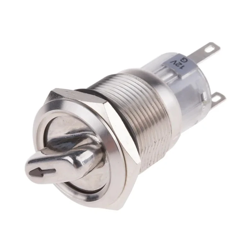 RS PRO Selector Switch On-On Illuminated 2 Positions 5 A 250 V AC IP67 Maintained 90° Angle of Throw 877-1977