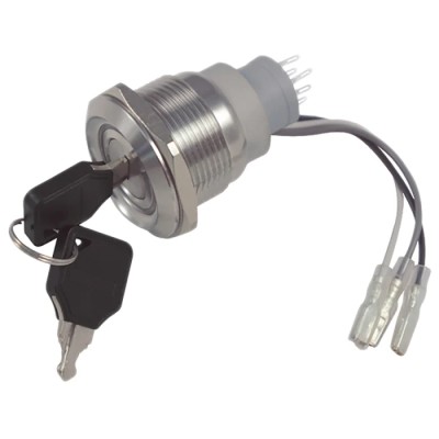 RS PRO Key Switch Double Pole Double Throw (DPDT), 5A, 2 Positions, Stainless Steel Housing IP Rating | EnvMart IP40