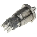 RS PRO Illuminated Rotary Selector Switch On-On 2 Positions IP67 12 V 5 A Stainless Steel 877-1983