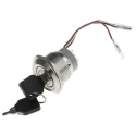 RS PRO IP40 Stainless Steel Latching DPDT Key Switch, 5A Current, 3 Positions, Round Bezel IP40, 30V DC, 250V AC IP40