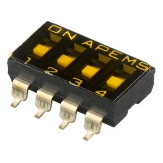 APEM Recessed Actuator Slide Rotary Coded DIP Switch IKD0403000