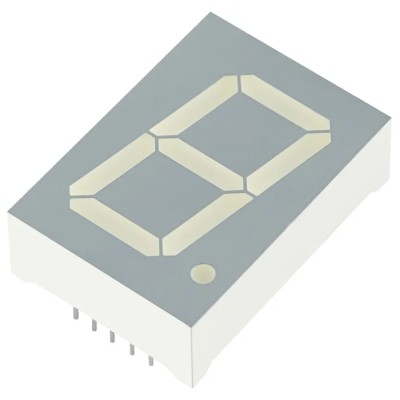 Kingbright 1 Digit 7 Segment Yellow LED Display Anode 25.4mm Height SA10-21SYKWA