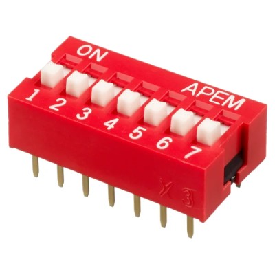 APEM Raised Rotary Coded DIP Switch Actuator 10N Force 2mm Stroke NDS-07-V