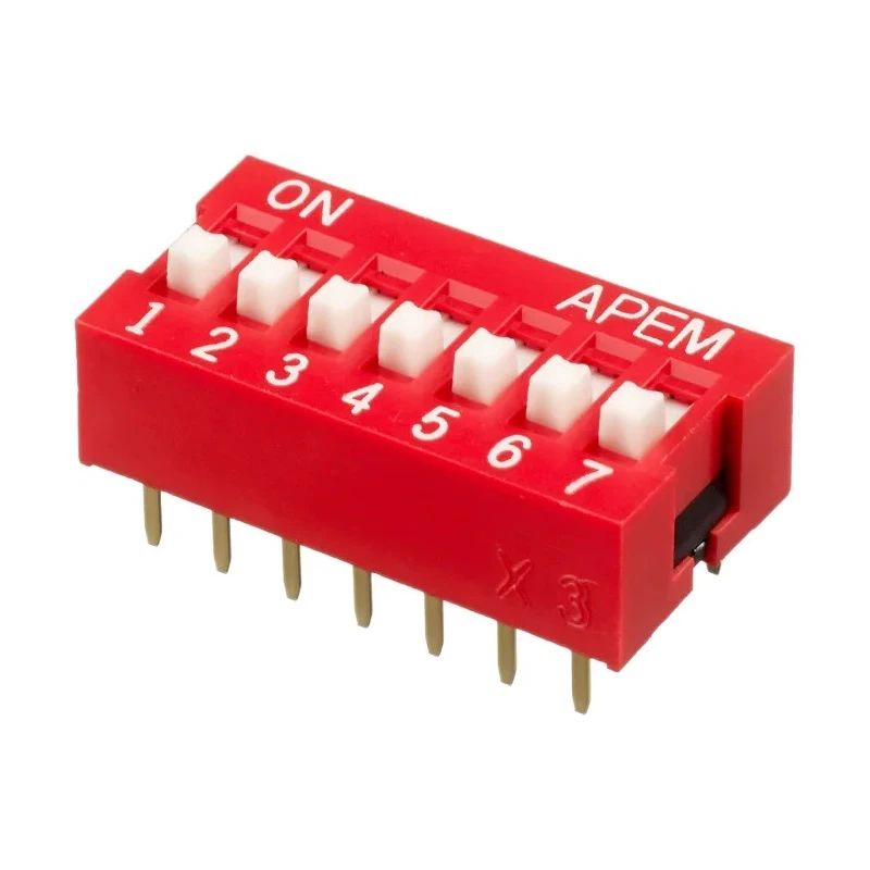 APEM Raised Rotary Coded DIP Switch Actuator 10N Force 2mm Stroke NDS-07-V