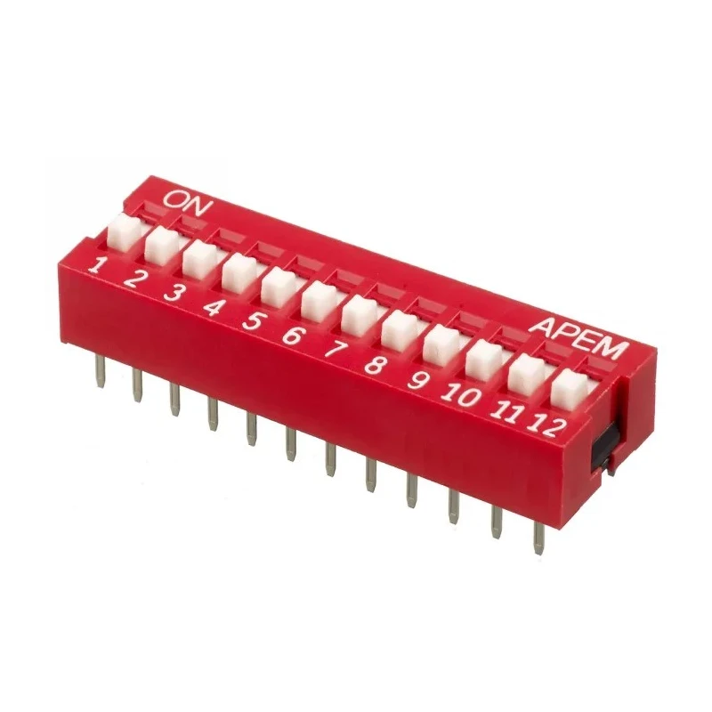 APEM Raised Rotary Coded DIP Switch Through Hole NDS-12-V