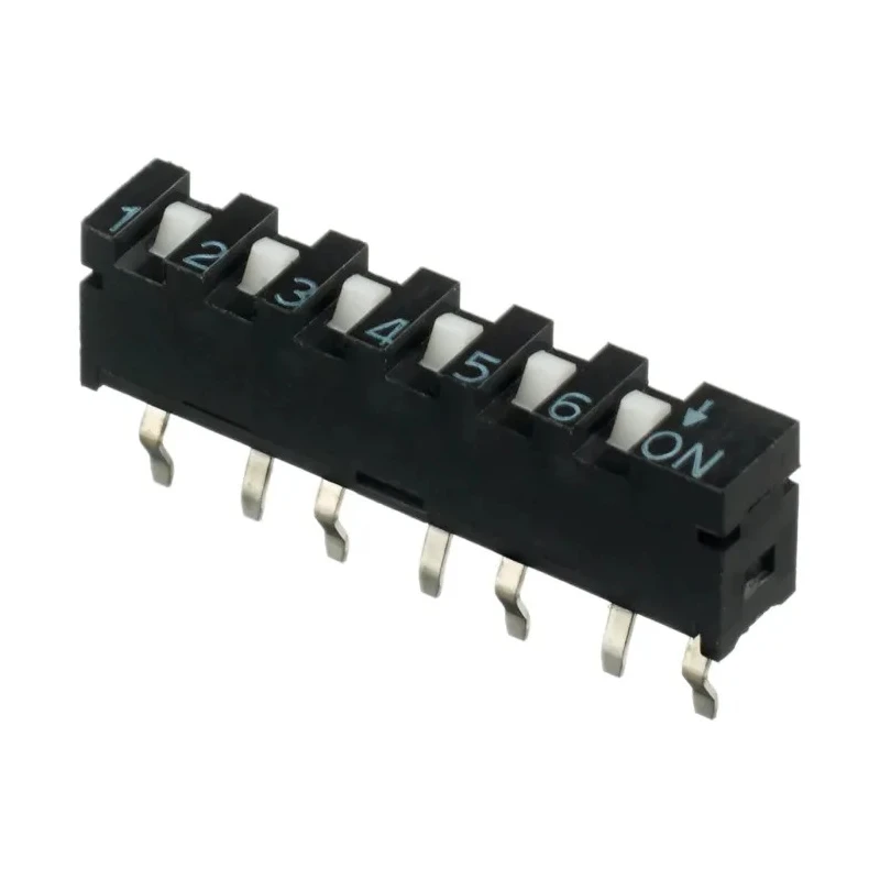 APEM Slide SIP Switch, Actuator Type Slide, Single In Line, Non-Switching Rating 100mA 50Vdc, Switching Rating 10mA SIP-06TV