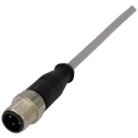 HARTING Male 4 Way Straight to Female Unterminated Sensor Actuator Cable, 5 m, Polyamide Jacket, Grey, 250V 21348400383050