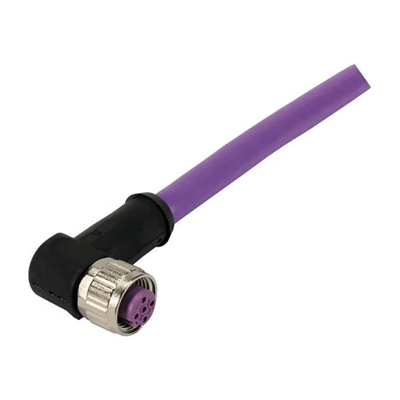 HARTING Female 4 Way Right Angle to Female Unterminated Sensor Actuator Cable 5 m 250V PUR Jacket IP67 21349100486050