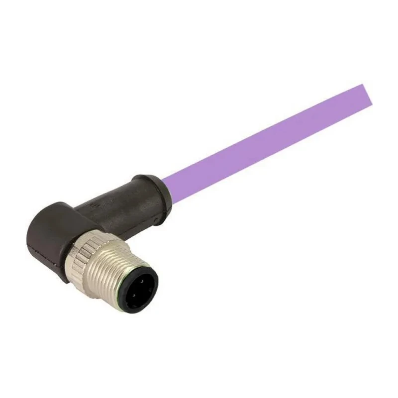 HARTING Sensor Actuator Cable Female 4 Way Right Angle to Male 4 Way M12 250V IP67 Polyurethane Jacket 1 m 21349091487010