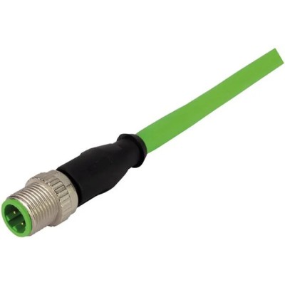 HARTING Male 4 Way Straight to Male 4 Way Straight Sensor Actuator Cable 5 m 250V Polyurethane Green Jacket 21349292477050