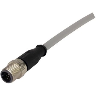 HARTING Sensor Actuator Cable Male 12 Way M12 to Male Unterminated, 1 m, Polyurethane Jacket, 250V, IP67 21348400C79010