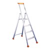 TUBESCA Anodised Aluminium 4 Steps Step Ladder 0.88m Platform Height 1.54m Open Length 02370004