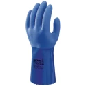 Showa Blue Cotton Work Gloves Size 8 Polyvinyl Chloride Coating SHO660