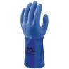 Showa Blue Cotton Work Gloves Size 10 with Polyvinyl Chloride Coating SHO660