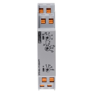 Phoenix Contact ETD-BL-1T-230-PT Series Multifunction DIN Rail Timer Relay, 2-Contact, 24 V DC/AC, 0.05 s to 1 h 2905814