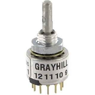 Grayhill 56 Series 12 Position DP12T Single Deck Rotary Switch 200mA PCB Terminal DP12T