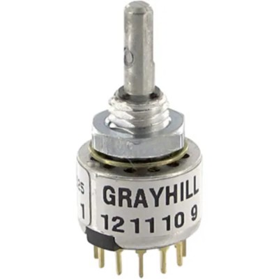 Grayhill 56 Series 12 Position DP12T Single Deck Rotary Switch 200mA PCB Terminal DP12T