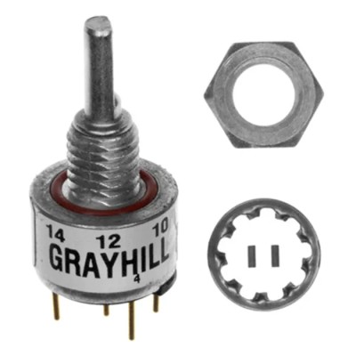 Grayhill 15 ppr Pulse Optical Encoder with 3.18 mm Flat Shaft, Panel Mount 26GSD22-01-1-AJS