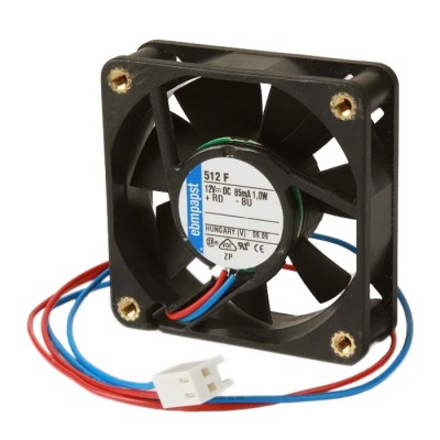 ebm-papst 92 mm Square Frame 600 F Series Axial Fan, 5V DC, 1.1 W, 0.12 A Max, 29 m³/h Airflow, IP20, 60x60x15 mm IP20