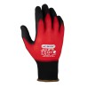 Skytec Beta 1 Red, Black Nylon Spandex Work Gloves Size 9 Nitrile Foam Coating SKY50