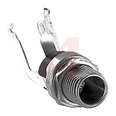 Switchcraft RA Right Angle DC Socket, Silver Plated Contacts, 5A Current, 12V Voltage, Panel Mount, Length 23.3mm L712RA