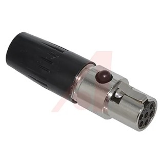 Switchcraft Cable XLR Connector, Straight, 125V AC Female, 6 Way, Silver Plating TA6FLX