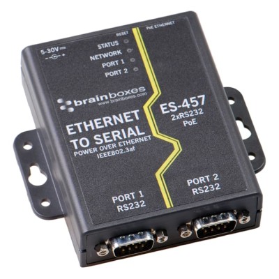 Brainboxes Device Server Serial Device Server 2 Ports 1 Mbps Baud Rate 5 to 30 V dc ES-457