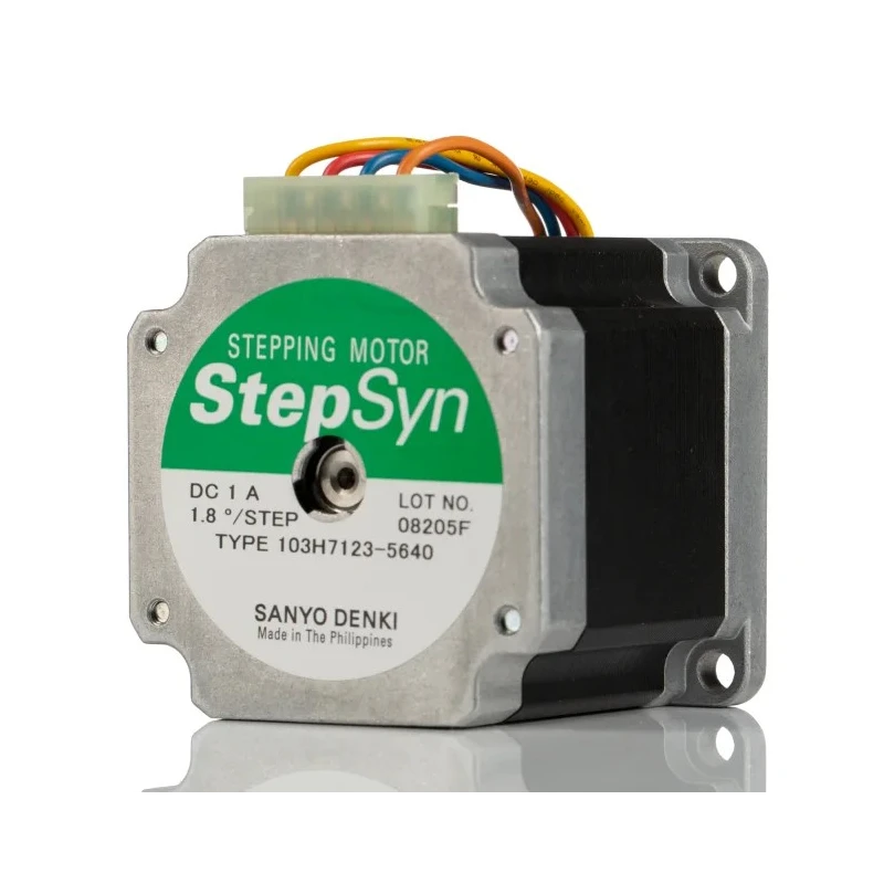 Sanyo Denki 103H7 Series Stepper Motor 24V, 1Nm Holding Torque, 1.8° Step Angle, 56x56 mm Frame Size, 6.35 mm 103H7123-5640