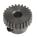 RS PRO Steel 25 Teeth Spur Gear 0.5 Module 4mm Bore 12.5 mm Pitch Diameter 9 mm Hub Diameter 878-7825