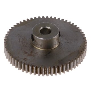 RS PRO Steel 60 Teeth Spur Gear 0.5 Module 4mm Bore 30 mm Pitch Diameter 10 mm Hub Diameter 878-7847