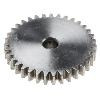 RS PRO Steel 30 Teeth Spur Gear, 1 Module, 6mm Bore, 30mm Pitch Diameter, 14mm Hub Diameter 878-7916