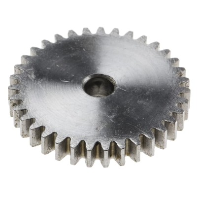 RS PRO Steel 30 Teeth Spur Gear, 1 Module, 6mm Bore, 30mm Pitch Diameter, 14mm Hub Diameter 878-7916