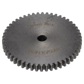 RS PRO Steel 50 Teeth Spur Gear 1 Module 6mm Bore 50 mm Pitch Diameter 14 mm Hub Diameter 878-7922