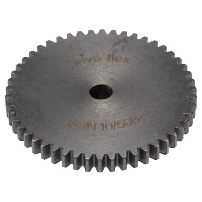 RS PRO Steel 50 Teeth Spur Gear 1 Module 6mm Bore 50 mm Pitch Diameter 14 mm Hub Diameter 878-7922
