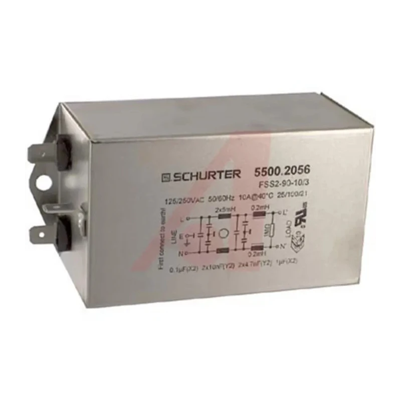 Schurter IEC Filter Screw Mount 250V 10A Quick Connect Terminal 5500.2056