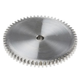 RS PRO Steel 60 Teeth Spur Gear, 1 Module, 6mm Bore, 60mm Pitch Diameter, 14mm Hub Diameter 878-7926