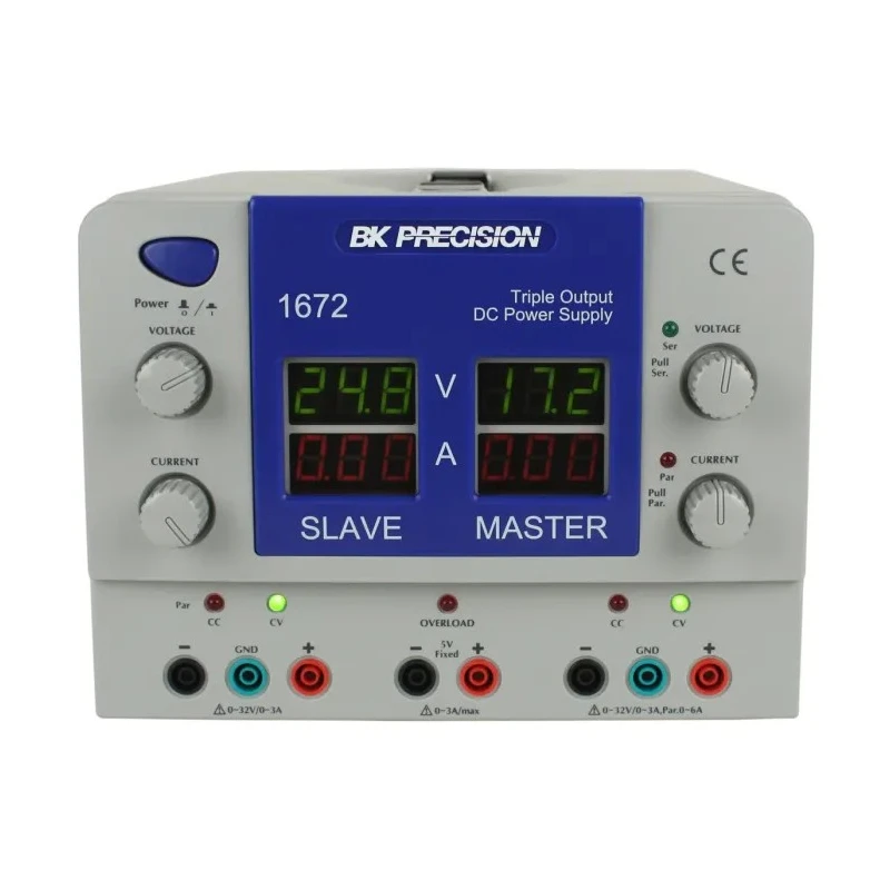 BK Precision Digital Bench Power Supply 3-Output 0 V AC to 32 V, 207 W, 3 A Max BK1672