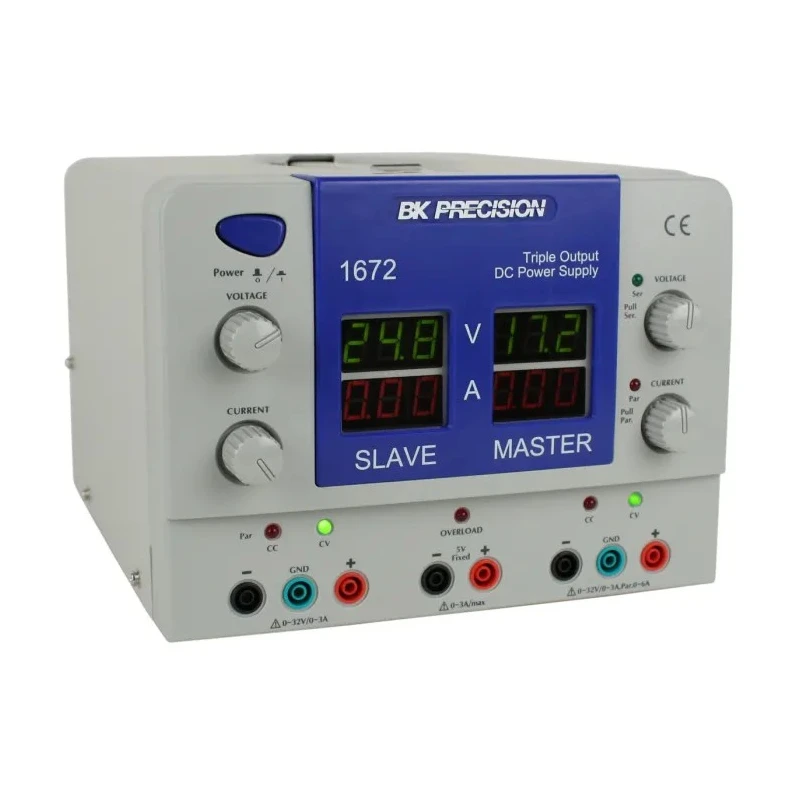 BK Precision Digital Bench Power Supply 3-Output 0 V AC to 32 V, 207 W, 3 A Max BK1672