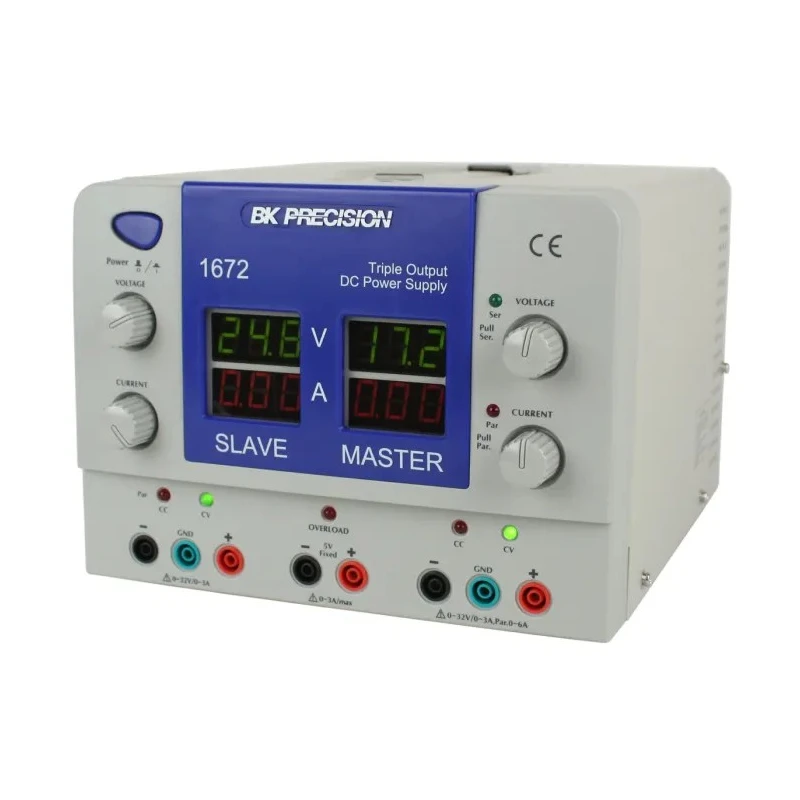 BK Precision Digital Bench Power Supply 3-Output 0 V AC to 32 V, 207 W, 3 A Max BK1672